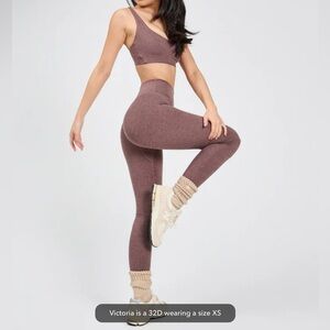 Buffbunny Dream Heathered Leggings - Mocha Berry